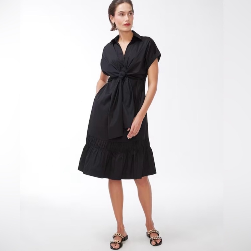 Chico’s Black Label Poplin Shoulder Wrap Dress
